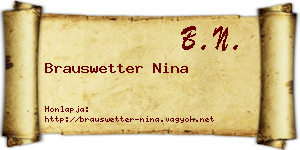 Brauswetter Nina névjegykártya